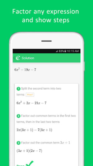 Cymath hỗ trợ giải toán đại số và giải tích