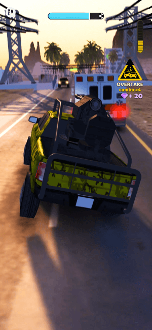 Lái xe trên con đường bận rộn