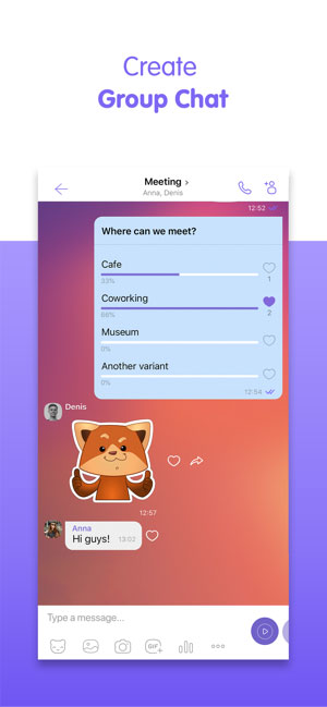 Chat nhóm trên Viber