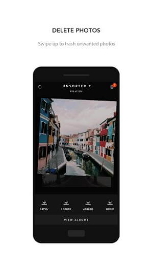 Slidebox giúp xóa ảnh nhanh chóng