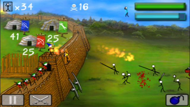 StickWars for iOS là game hành động người que chiến đấu