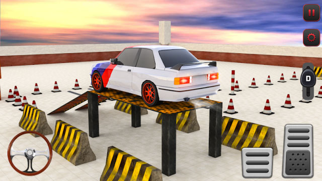 Băng qua các chướng ngại và đỗ xe đúng vị trí trong game Extreme Car Parking Game 3D