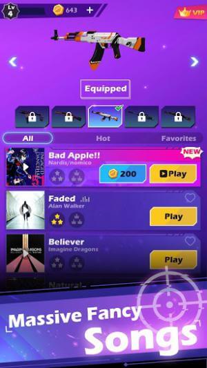 Beat Shooter có rất nhiều bài hát tuyệt vời cho bạn thưởng thức