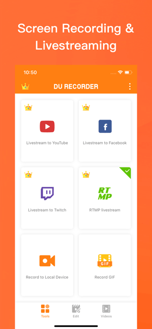 DU Recorder là ứng dụng livestream và ghi video màn hình