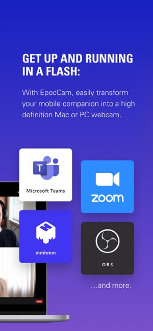 Dùng EpocCam cùng nhiều phần mềm bên thứ 3