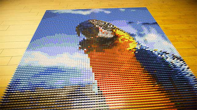 Tạo ra các chuỗi phản ứng domino để hình thành những bức tranh tuyệt đẹp