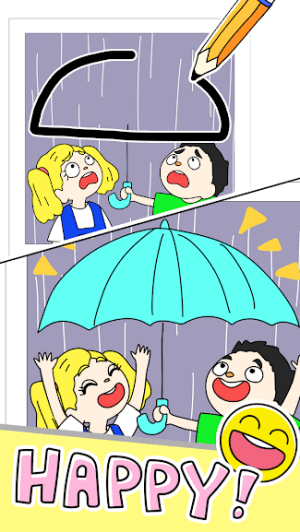 Draw Happy Life là game giải đố vẽ tranh hài hước