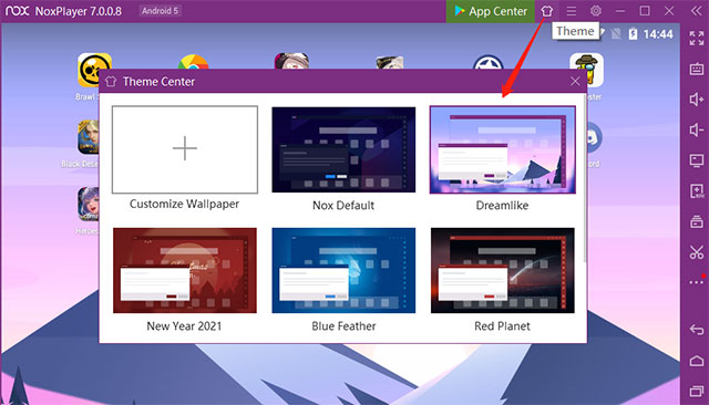 Bổ sung theme mới trong Theme Center