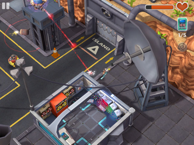 Di chuyển linh hoạt để tránh tia laser và tháp pháo