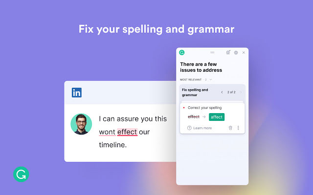 Sửa lỗi chính tả và ngữ pháp chuẩn như Grammarly cho Chrome