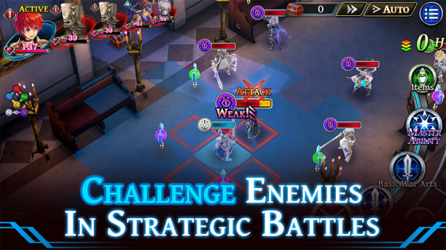 Thách thức kẻ thù trong các trận đánh chiến thuật của game THE ALCHEMIST CODE
