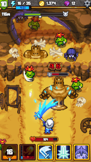 Dash Quest 2 cho bạn tiếp tục cuộc phiêu chặt chém hấp dẫn ở Dash Quest