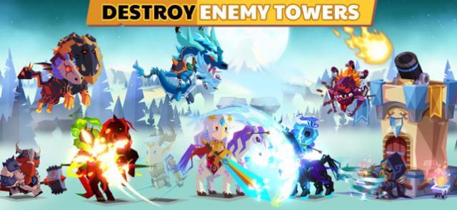 Phá hủy căn cứ của kẻ thù là mục tiêu của bạn trong game Lords Hooray: Legends of Legion