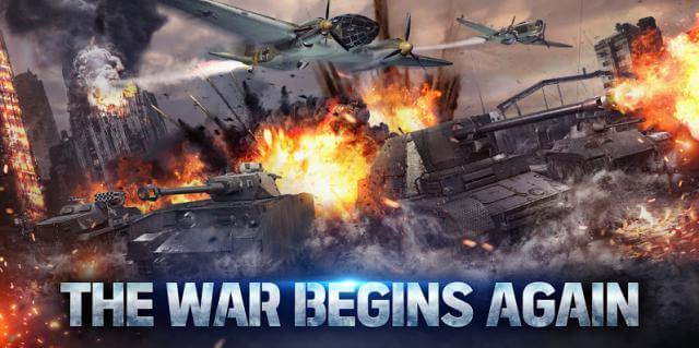 Chiến tranh thế giới bắt đầu nổ ra trong game World War: Machines Conquest 