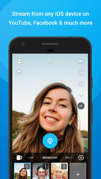 Livestream lên mạng xã hội từ ManyCam for Android
