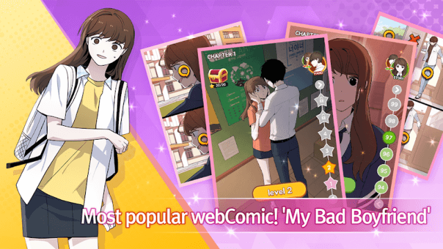 Câu đố trong game My Bad Boyfriend được lấy từ các hình ảnh trong webtoon