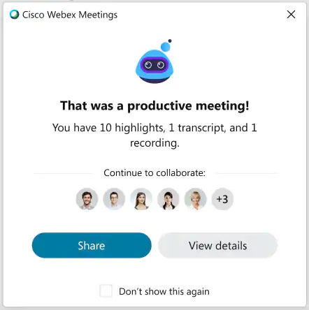 Quản lý chia sẻ màn hình, thông tin cuộc họp dễ dàng