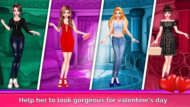 Chọn trang phục hoàn hảo cho chàng trai và cô gái trong Valentine Party Celebration game