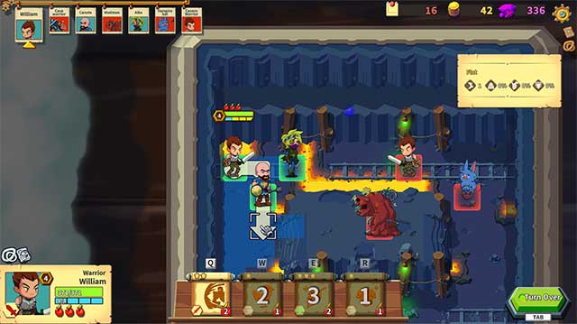 Game có 8 anh hùng với các kỹ năng cơ bản và tiềm năng phát triển khác nhau