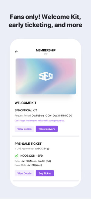 Nhận ưu đãi độc quyền từ V LIVE