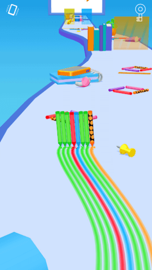 Pencil Rush 3D là game thu thập bút chì màu 3D vui nhộn