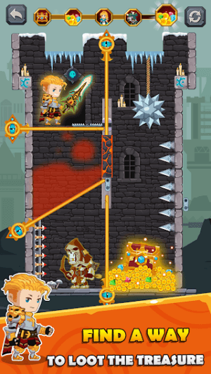 Bạn cần tìm cách để có được kho báu trong game How to Loot 