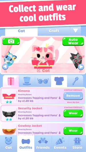 Thu thập và mặc những bộ trang phục độc đáo cho mèo trong Greedy Cats 