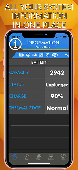 Amperes app cung cấp thông tin hệ thống