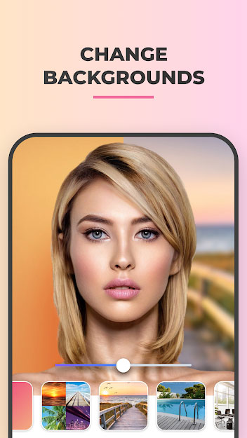 FaceApp cho phép đổi hình nền