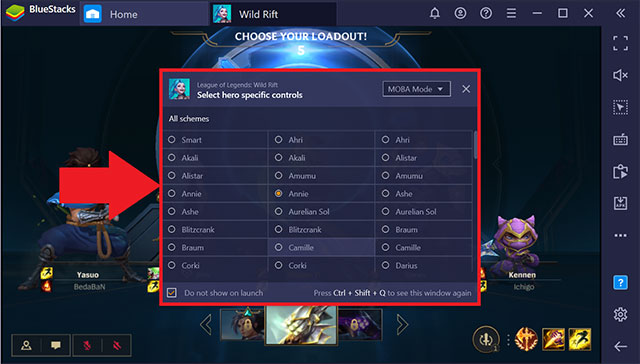 Chọn kiểu điều khiển MOBA hoặc WASD cho từng anh hùng trong Tốc Chiến