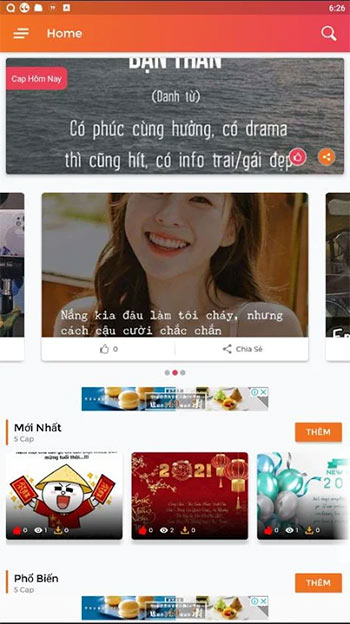 Giao diện chính