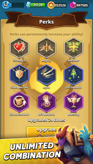 Kết hợp trang bị và kỹ năng vô tận