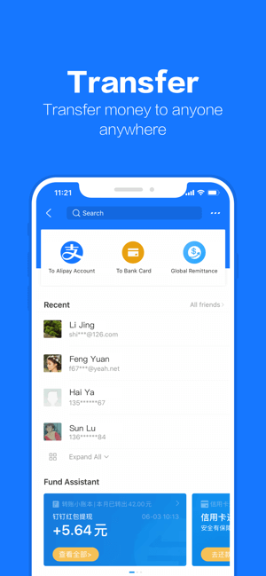 Gửi và nhận tiền nhanh chóng