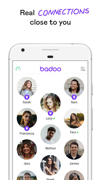 Kết nối với tài khoản Badoo lân cận
