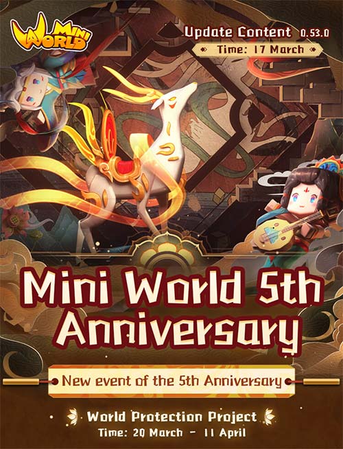Mini World kỷ niệm sinh nhật 5 tuổi với sự kiện, skin và pet mới