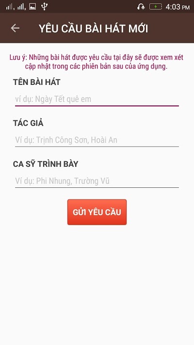 Gửi yêu cầu Lời Bài Hát
