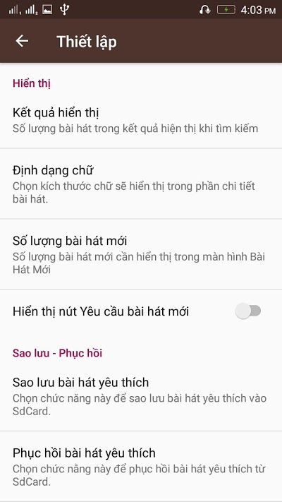 Lời Bài Hát Offline trên Android