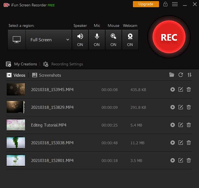 Lưu file về máy trong nhiều định dạng video như MP4, AVI, FLV, MKV, MOV, TS và GIF