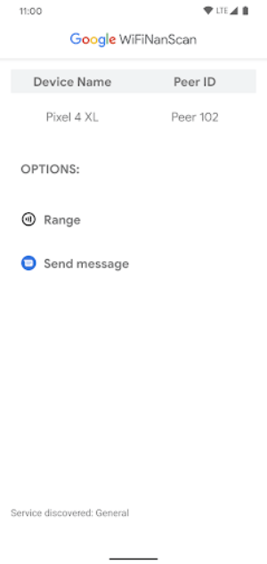 Ứng dụng dựa trên WiFi Aware/NAN API.