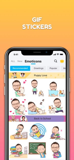 Sử dụng sticker động