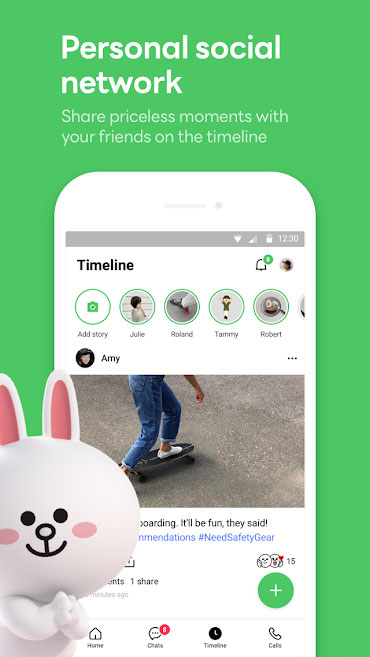 LINE giống như 1 mạng xã hội cho giới trẻ