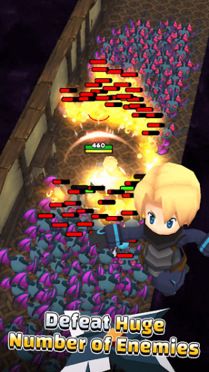 Đánh bại đám quái vật vô cùng đông đảo trong game Tiny Fantasy 
