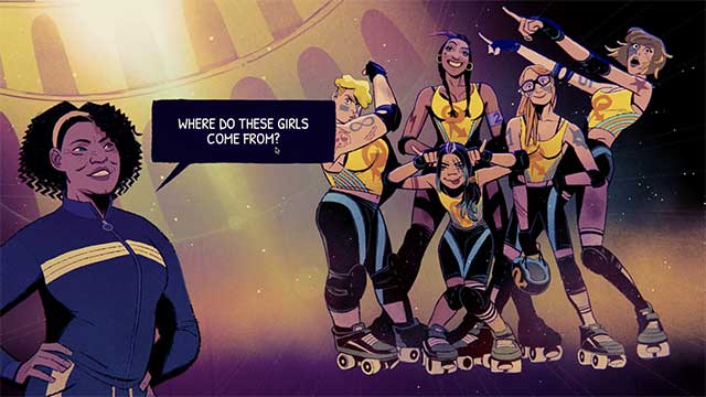 Quản lý đội bóng đá nữ sinh trung học trong game Roller Drama