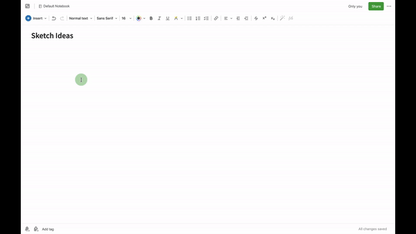 Đổi hình nền cho ghi chú viết tay và phác thảo trên Evernote