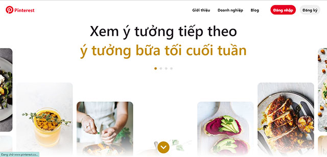 Giao diện mạng xã hội Pinterest 2021 mới nhất
