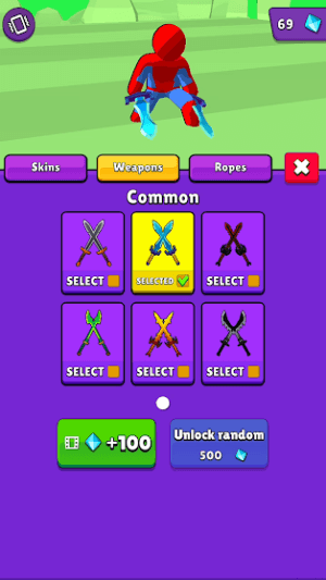 Mở khóa nhiều thanh kiếm khác nhau