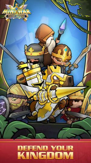 Bảo vệ vương quốc của bạn trong game Mini War Pocket Defense