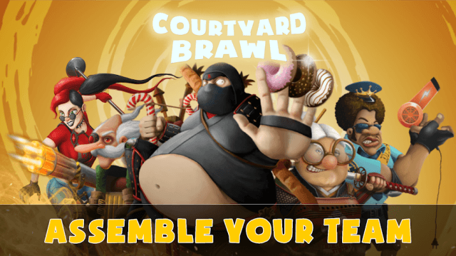 Tập hợp đội quân của bạn và chiến đấu chiến lược trong game Courtyard Brawl
