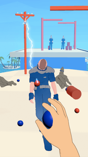 Ném bom nam châm để tiêu diệt kẻ thù trong game Magnetico Bomb Master 3D 