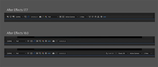 Cải thiện thanh công cụ Composition trên After Effects 2021 mới
